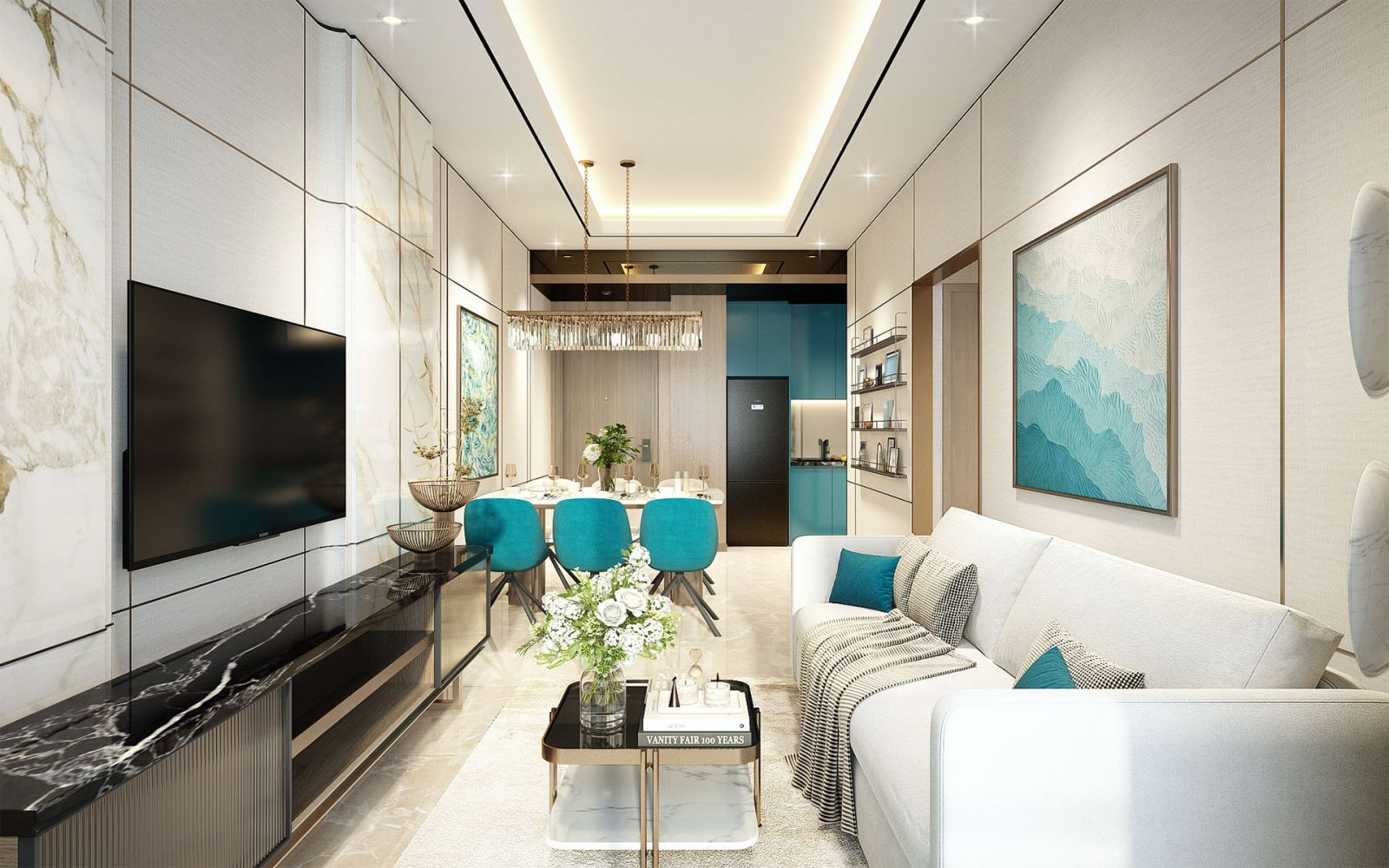 nhà mẫu 02 phòng ngủ 02 wc picity sky park